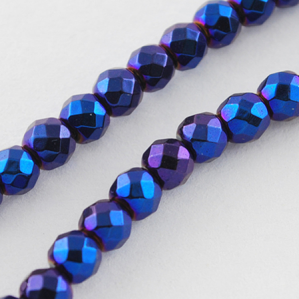 

PandaHall Non-magnetic Synthetic Hematite Beads Strands, Grade A, Faceted, Round, Blue Plated, 2x2mm, Hole: 1mm Non-magnetic Hematite Round...
