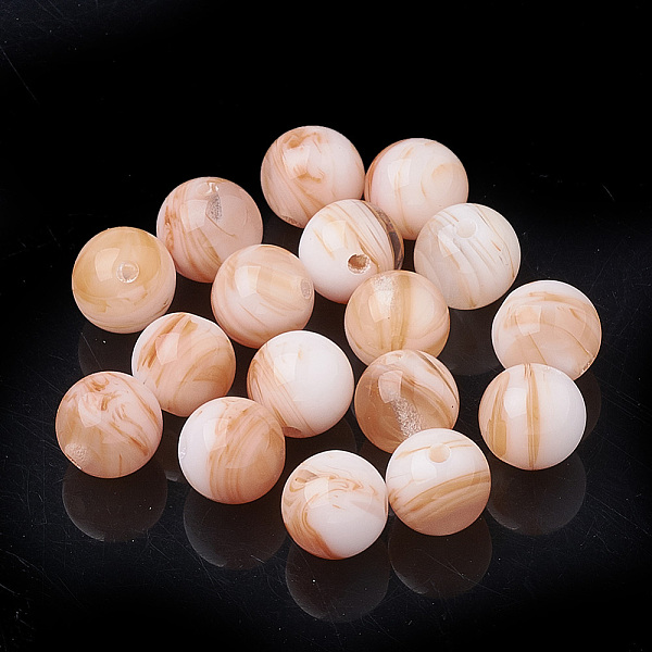 

PandaHall Cellulose Acetate(Resin) Beads, Round, PeachPuff, 8mm, Hole: 1.5mm Cellulose Acetate Round Brown