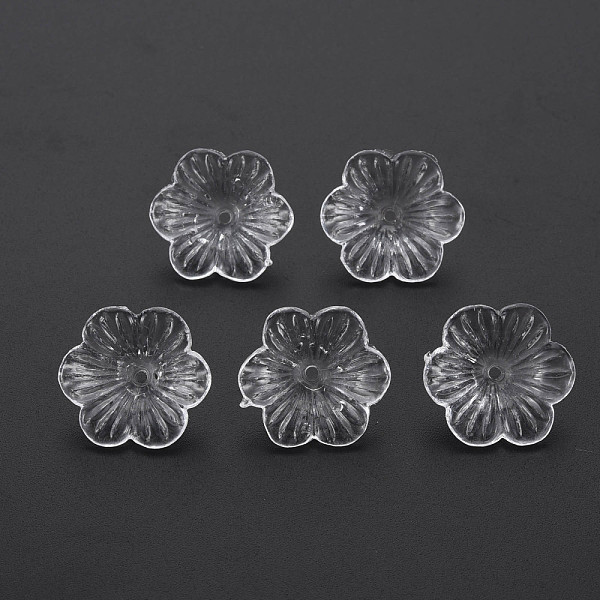 

PandaHall Flower Transparent Acrylic Bead Caps, 6-Petal, Clear, 21x19.5x9.5mm, Hole: 1.5mm Acrylic Clear