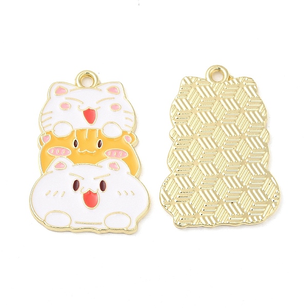 

PandaHall Alloy Enamel Pendants, Golden, Cat Charm, Orange, 29.5x21x1.5mm, Hole: 1.5mm Alloy+Enamel Cat Shape Orange