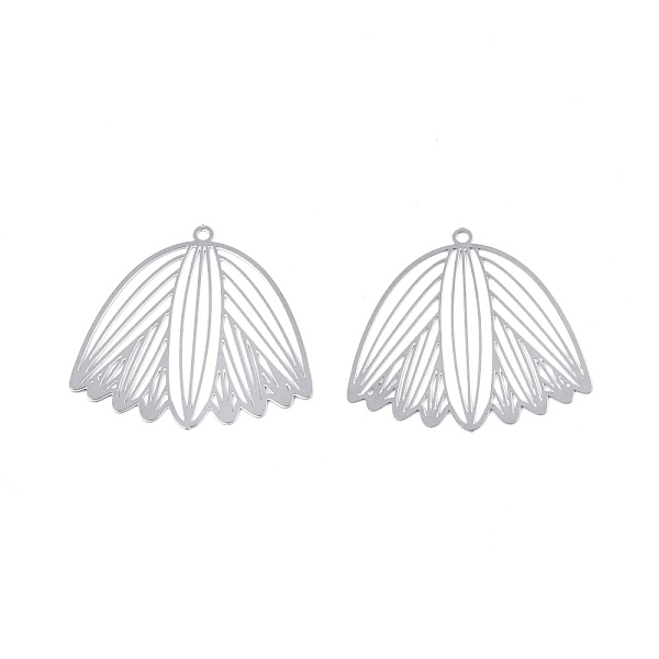 

PandaHall 201 Stainless Steel Pendants, Etched Metal Embellishments, Flower, Stainless Steel Color, 27x28.5x0.3mm, Hole: 1.4mm 201 Stainless...
