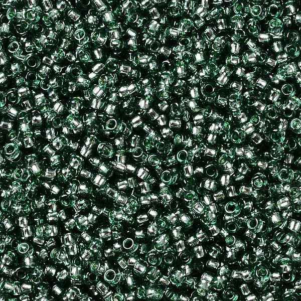 

PandaHall TOHO Round Seed Beads, Japanese Seed Beads, (2202) Silver Lined Celery, 15/0, 1.5mm, Hole: 0.7mm, about 15000pcs/50g Glass Green