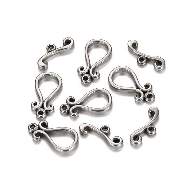 

PandaHall 304 Stainless Steel Toggle Clasps, Teardrop, Stainless Steel Color, teardrop,: 19x10x2.5mm, Hole: 1.6mm, Bar: 7x16.5x2.5mm, Hole...