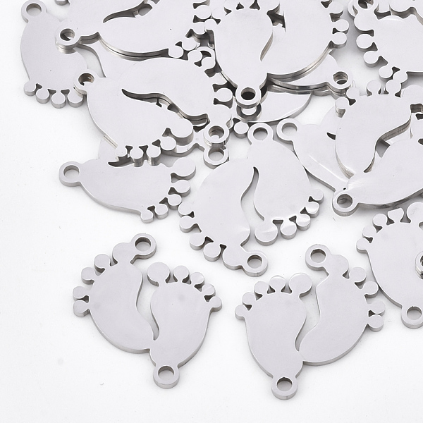 

PandaHall 201 Stainless Steel Links connectors, Laser Cut Links, Foot, Stainless Steel Color, 19x16x1mm, Hole: 1.6mm 201 Stainless Steel...