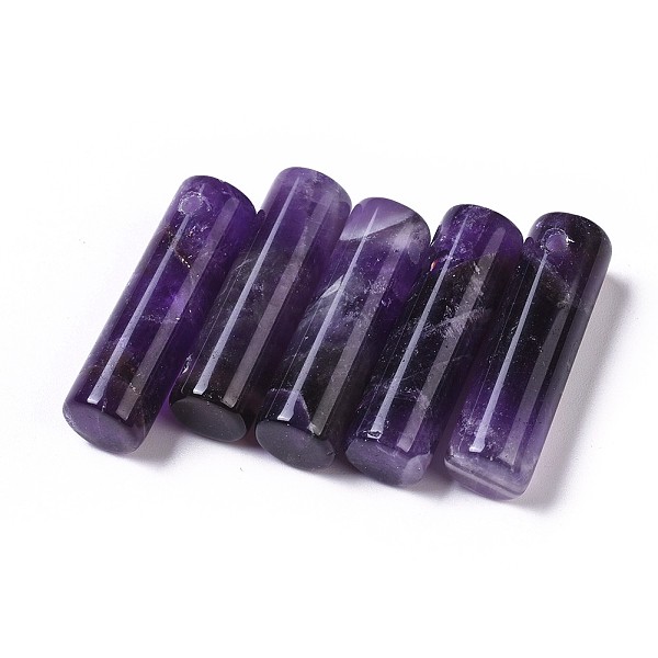 

PandaHall Natural Amethyst Pendants, Column, 34~36x10~10.5mm, Hole: 2mm Amethyst Column