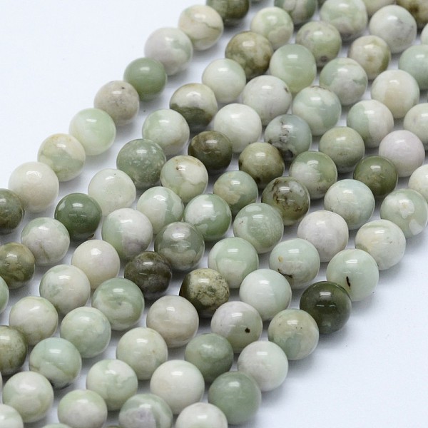 

PandaHall Natural Peace Jade Beads Strands, Round, 6mm, Hole: 0.8mm, about 66pcs/strand, 15.75 inch(40cm) Peace Jade Round