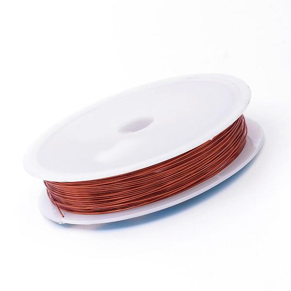 PandaHall Round Copper Jewelry Wire, Chocolate, 18 Gauge, 1.0mm, about 459.31 Feet(140m)/1000g Copper Round Brown