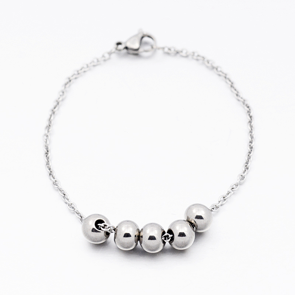 

PandaHall Trendy 304 Stainless Steel Bracelets, Stainless Steel Color, 7-7/8 inch(200mm) 304 Stainless Steel