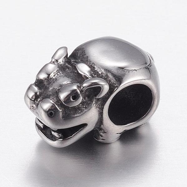 

PandaHall 304 Stainless Steel European Beads, Large Hole Beads, Animal, Antique Silver, 14x8x7.5mm, Hole: 4.5mm 304 Stainless Steel Other...
