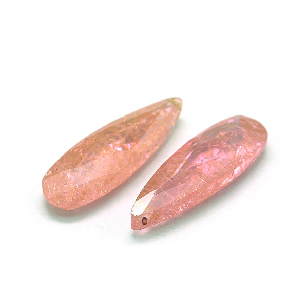 

PandaHall Cubic Zirconia Pendants, Faceted, Teardrop, Pale Violet Red, 25x8x5mm, Hole: 0.8mm Cubic Zirconia Teardrop Pink