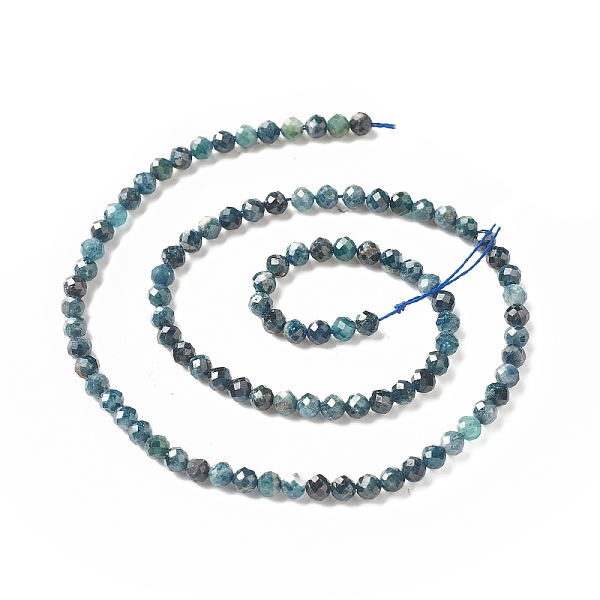 

PandaHall Natural Blue Tourmaline Beads Strands, Faceted, Round, 4mm, Hole: 0.7mm, about 100pcs/strand, 15.35 inch(39cm) Tourmaline Round