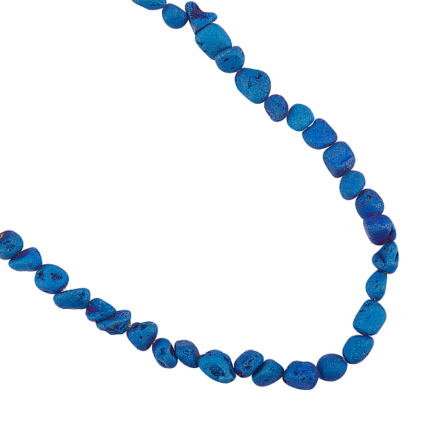 

PandaHall ARRICRAFT Electroplated Natural Druzy Geode Crystal Bead Strands, Nuggets, Blue Plated, 5x8x6mm, Hole: 1mm, about 40~42pcs/strand...