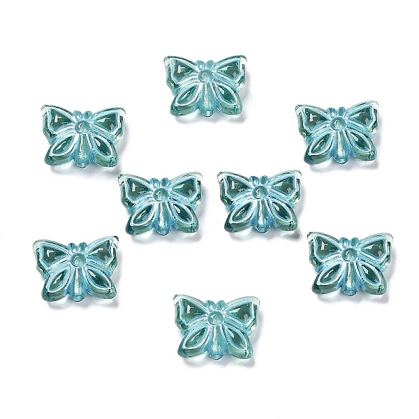 

PandaHall Plating Transparent Acrylic Beads, Metal Enlaced, Butterfly, Dark Slate Gray, 11x14.5x5mm, Hole: 1.8mm, about 740pcs/500g Acrylic...