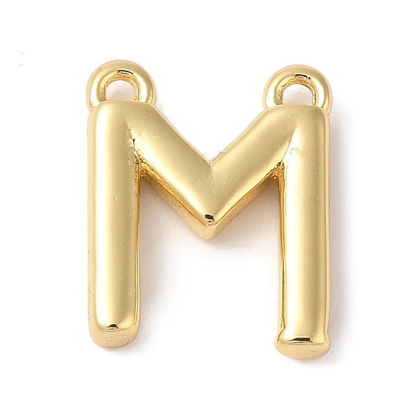 

PandaHall Rack Plating Brass Pendants, Long-Lasting Plated, Lead Free & Cadmium Free, Letter Charms, Real 18K Gold Plated, Letter M...