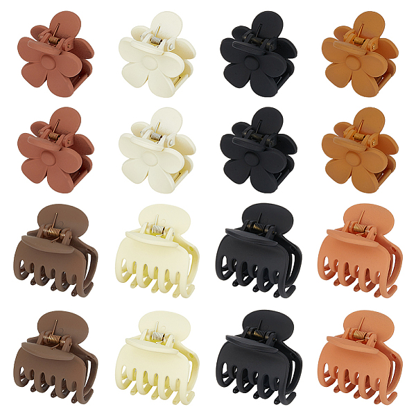 

PandaHall DICOSMETIC 16Pcs 8 Styles PC Plastic Claw Hair Clips, Hair Accessories for Girl Women, Mixed Color, 35.5~39x39x34.5~37mm..., Multicolor