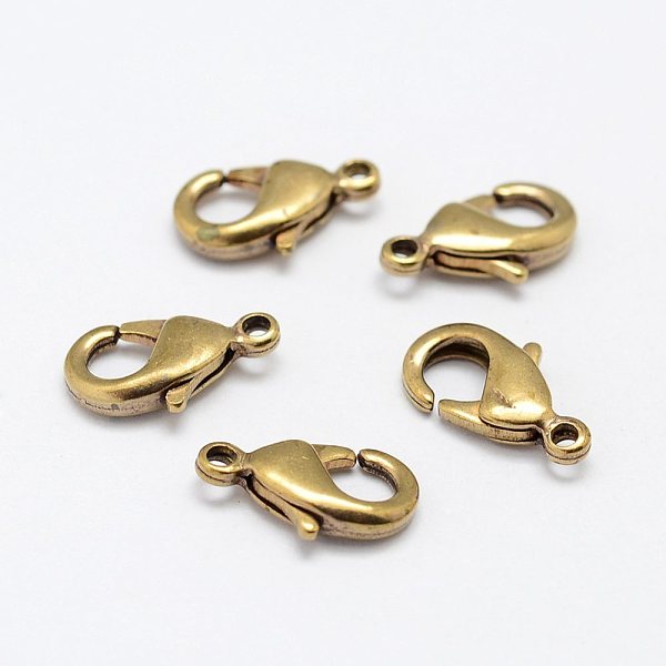 

PandaHall Brass Lobster Claw Clasps, Nickel Free, Raw(Unplated), 15x9x3mm, Hole: 2mm Brass Others