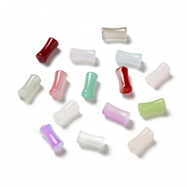

PandaHall Opaque Spray Painted Glass Beads, Drum, Mixed Color, 12.5x6mm, Hole: 1.4mm Glass Drum Multicolor