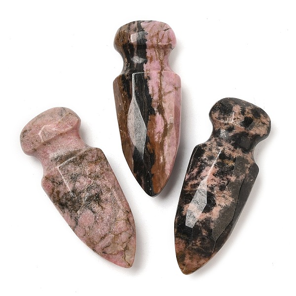 Natural Rhodonite Craved Sword Model Ornament