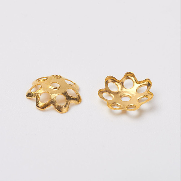 

PandaHall Iron Beads Caps, Lead Free, Flower, 6mm, about 920pcs/20g Iron
