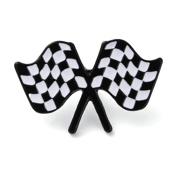 

PandaHall Black Alloy Brooches, Enamel Pins, for Backpack Clothes, Flag, 18.5x29.5x2mm Alloy+Enamel Flag Black