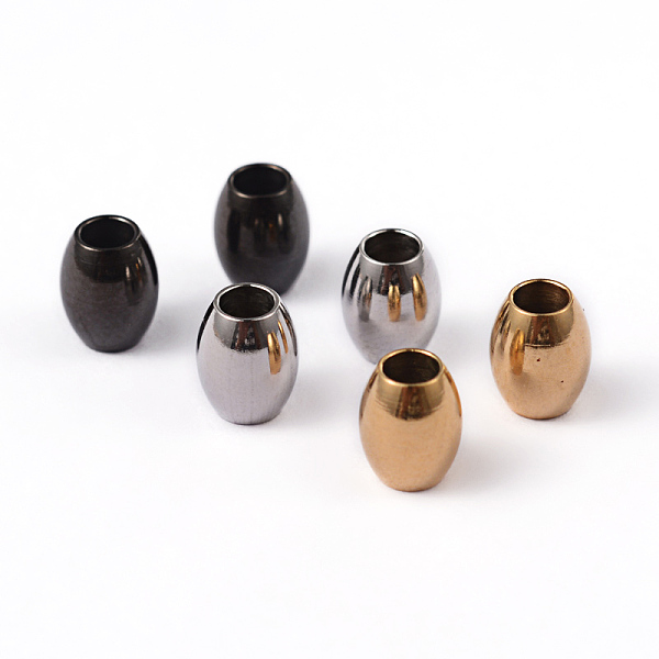 

PandaHall 304 Stainless Steel Spacer Beads, Barrel, Mixed Color, 6x5mm, Hole: 2.5mm 304 Stainless Steel Barrel