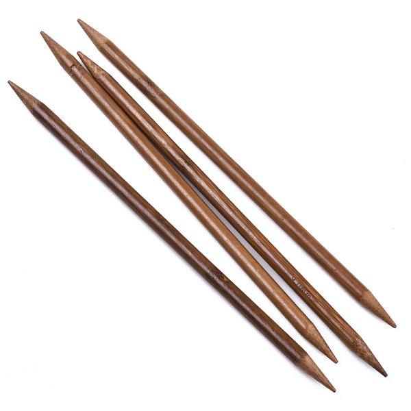 

PandaHall Bamboo Double Pointed Knitting Needles(DPNS), Peru, 250x9mm, 4pcs/bag Bamboo Brown