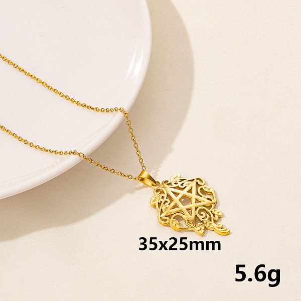 

PandaHall Stainless Steel Star Pendant Necklace, Women's Necklace Stainless Steel