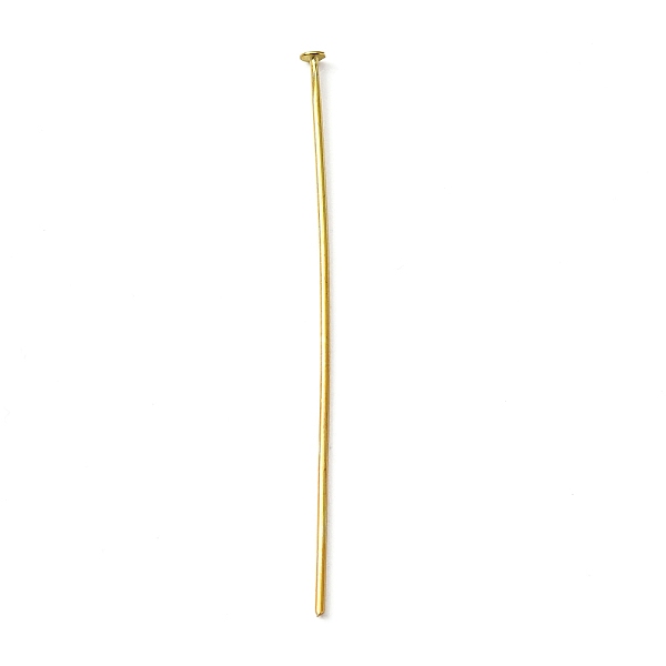 

PandaHall 200Pcs Iron Flat Head Pins, Golden, 50mm, Head: 2.5mm, Pin: 0.8mm Iron