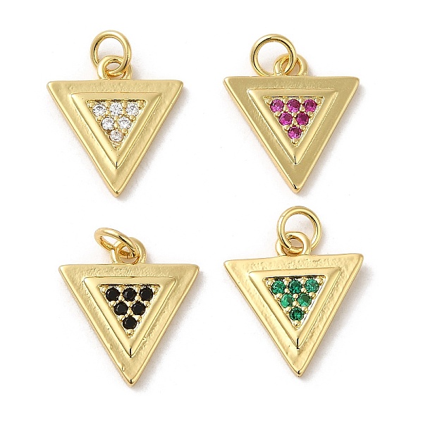

PandaHall Rack Plating Brass Micro Pave Cubic Zirconia Pendants, Cadmium Free & Lead Free, Long-Lasting Plated, Real 18K Gold Plated..., Multicolor