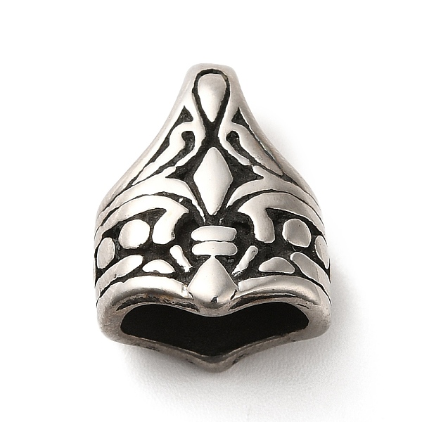 

PandaHall 304 Stainless Steel Cord Ends, End Clasps, Antique Silver, 17x13x9mm, Hole: 6.5x4mm, Inner Diameter: 10x5mm 304 Stainless Steel...