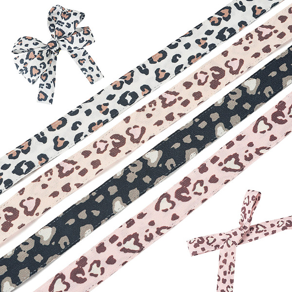 4 Rolls 4 Colors Polyester Ribbon