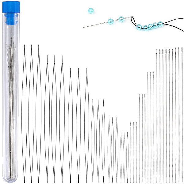 

PandaHall SUNNYCLUE 1 Box 48Pcs Beading Needles Bulk 12 Styles Collapsible Beading Needles Set Seed Beads Embroidery Sewing Needle Big Eye...