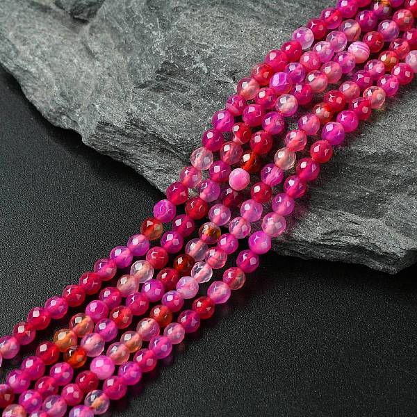 Natural Striped Agate/Banded Agate Beads Strands