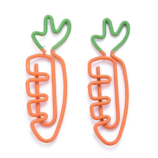 

PandaHall Carrot Iron Paperclips, Cute Paper Clips, Funny Bookmark Marking Clips, Orange, 3.8x1.2x0.1cm Iron Orange