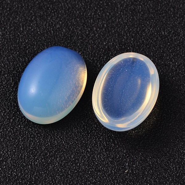 

PandaHall Oval Opalite Cabochons, Alice Blue, 8x6x3mm Opalite Oval Blue