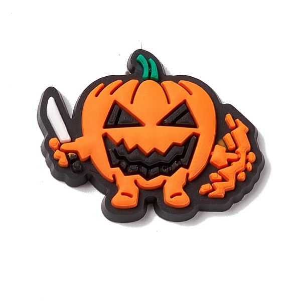 

PandaHall Halloween Theme PVC Cabochons, Pumpkin, Orange, 23x30x3.5mm Plastic Pumpkin Orange