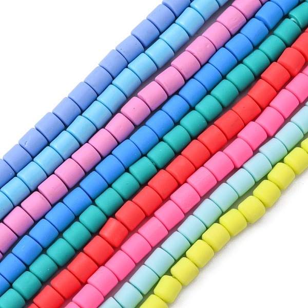 

PandaHall Handmade Polymer Clay Beads Strands, for DIY Jewelry Crafts Supplies, Column, Mixed Color, 6.5x6mm, Hole: 1.2mm, about..., Multicolor