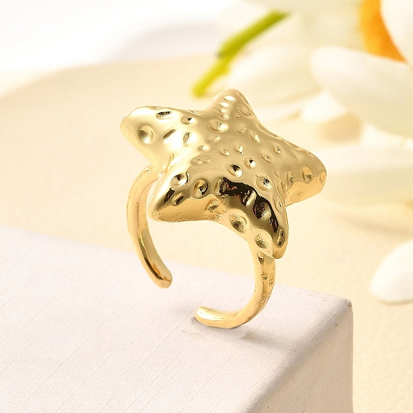 Brass Cuff Rings Fo… - image