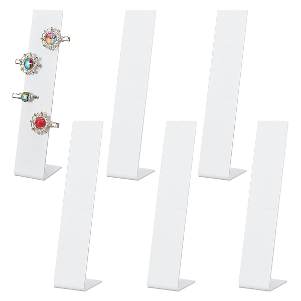 

PandaHall Acrylic Hair Pin Displays Stand, Rectangle, White, 2x1-5/8x8 inch(5.1x4x20.4cm) Acrylic White