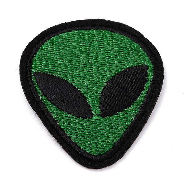 

PandaHall Computerized Embroidery Cloth Iron on/Sew on Patches, Costume Accessories, Appliques, Extra-Terrestrial, Green, 52x43x1.5mm Cloth...