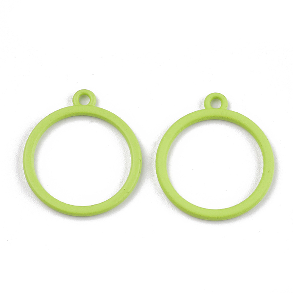 

PandaHall Spray Painted Alloy Open Back Bezel Pendants, For DIY UV Resin, Epoxy Resin, Pressed Flower Jewelry, Ring, Lawn Green, 25x22x1.5mm...
