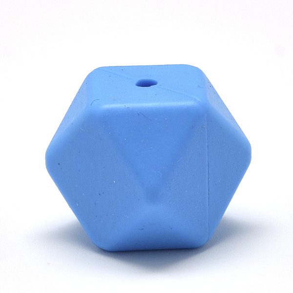 

PandaHall Food Grade Eco-Friendly Silicone Beads, Chewing Beads For Teethers, DIY Nursing Necklaces Making, Faceted Cube, Deep Sky Blue...