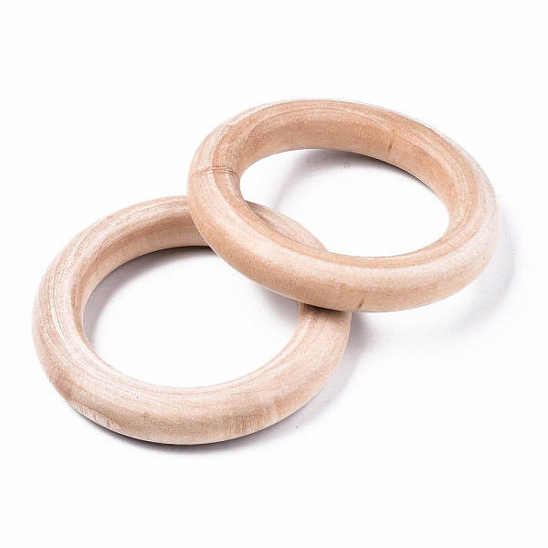 

PandaHall Unfinished Wood Linking Rings, Natural Macrame Wooden Rings, Bleach, Ring, PapayaWhip, 86~88x15mm, Hole: 58.5mm Wood Ring Orange