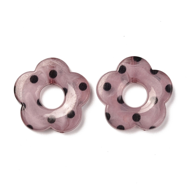 

PandaHall Translucent Resin Pendants, DIY Earring and Headdress, Flower with Spot, Thistle, 27x27x5mm, Hole: 1.5mm, Inner Size: 8.5mm Resin..., Purple