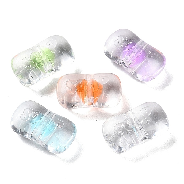 

PandaHall Transparent Acrylic Beads, Bead in Bead, Rectangle, 13.5x24.5x10mm, Hole: 3.5mm, 193pcs/500g Acrylic Rectangle Multicolor