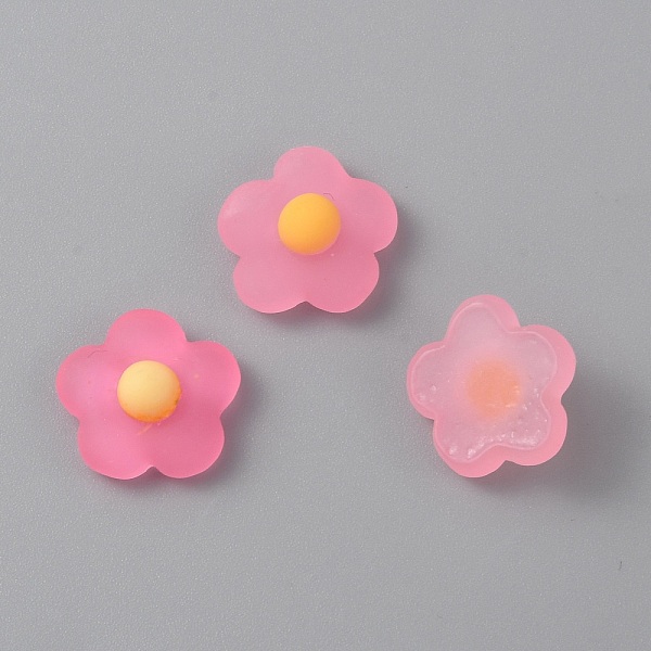 

PandaHall Spring Theme Translucent Resin Cabochons, Flower, Hot Pink, 16.5x18x7mm Resin Flower