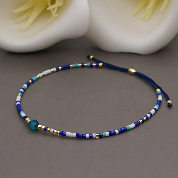 

PandaHall Bohemian Style Colorful Beaded Lucky Stone Couple Bracelet for Women