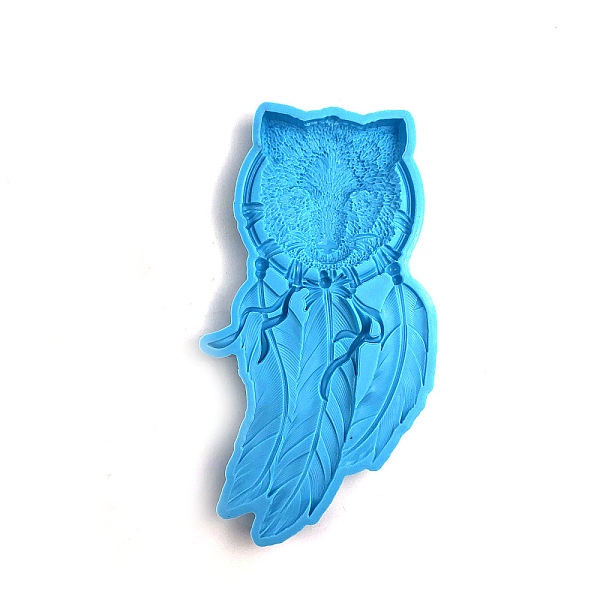 

PandaHall Woven Net/Web with Feather & Fox Head DIY Food Grade Silicone Molds, Resin Casting Molds, for UV Resin, Epoxy Resin Craft Making...
