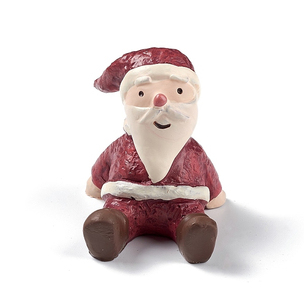 

PandaHall Christmas Theme Resin Display Decorations, for Home Office Tabletop Decoration, Santa Claus, 37.5x34x42mm Resin Santa Claus Red