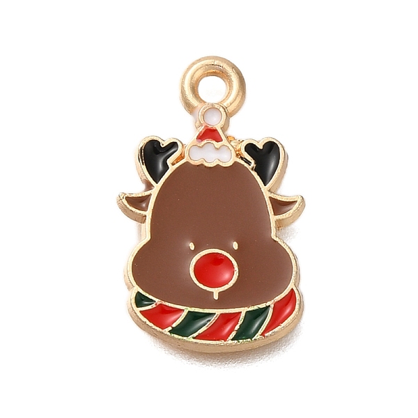 Christmas Theme Alloy Enamel Pendants